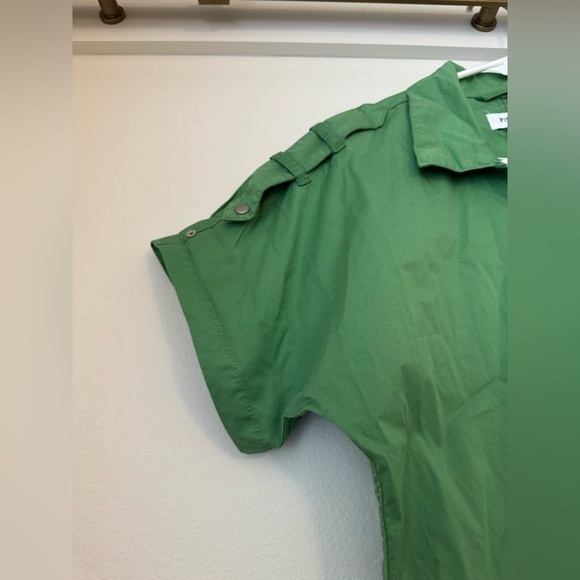 Pistola Cotton Zip-Up Avocado Green Utility Romper - Picture 9 of 12